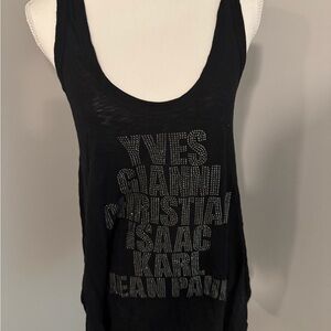 Chic Black Designer Tank Top